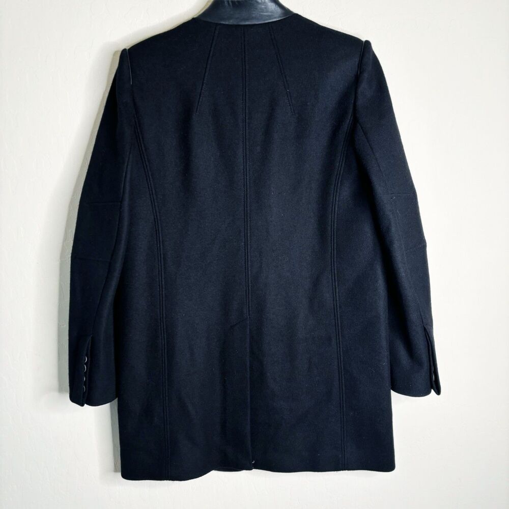 Helmut Lang Leather Wool Coat - Picture 3 of 9